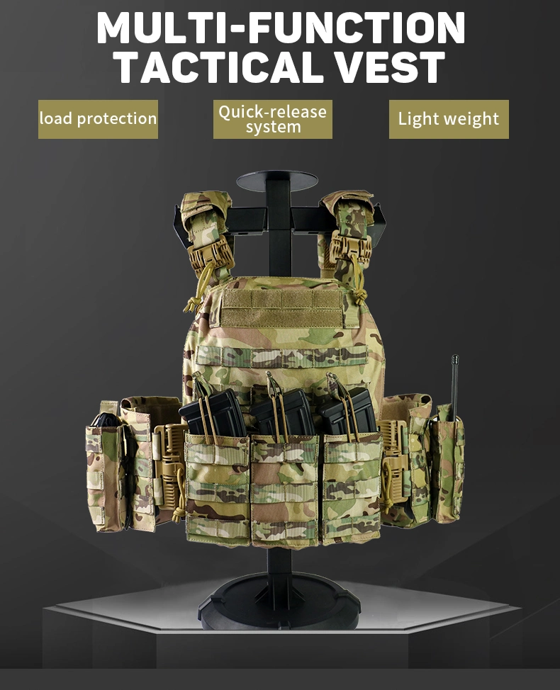 Outdoor Camouflage Molle Quick Release Hunting Tactical Gear Chalecos Tactico Plate Carrier Military Tactical Vest