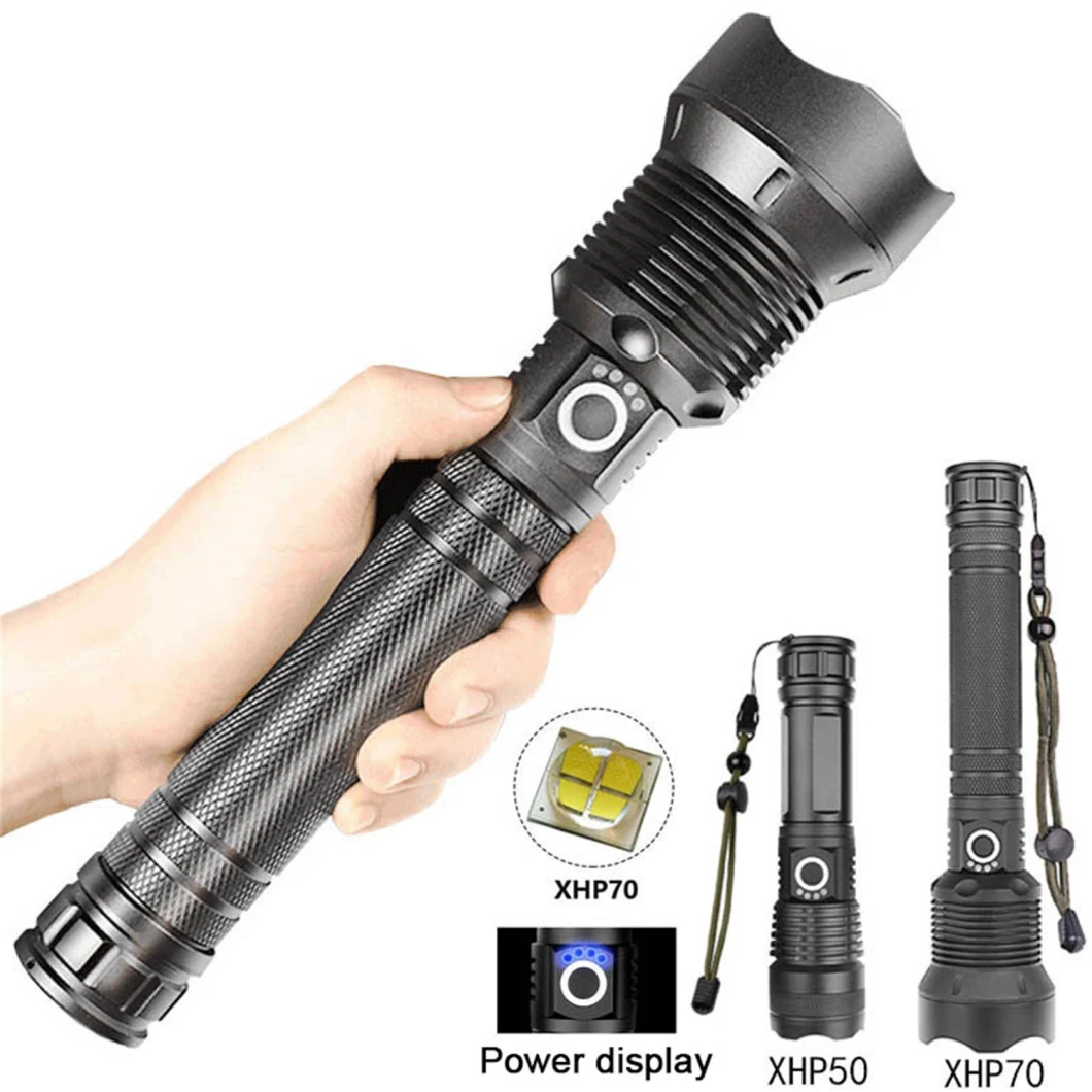 Powerful Lights Ultra Bright 18650 LED Flashlight Lamp USB Rechargeable Mini Flash Light Tactical Light Zoom Camp Torch