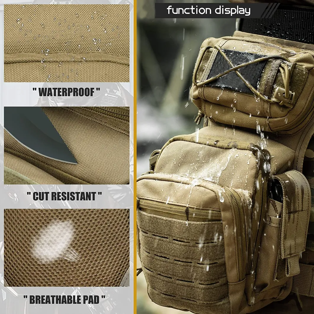 Drop Leg Bag for Men Tactical Thigh Pack Pouch Multi Functional Tactical Package Outdoor Hiking Thigh Bag