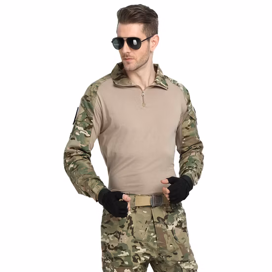 Vestidos de alta calidad Uniforme de servicio de combate Traje de rana táctico de manga larga