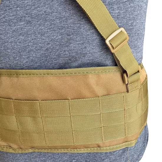 Al aire libre ajustable cuerpo cruzado Molle pecho Rig táctico arnés chaleco Cummerbund táctico veterinarios