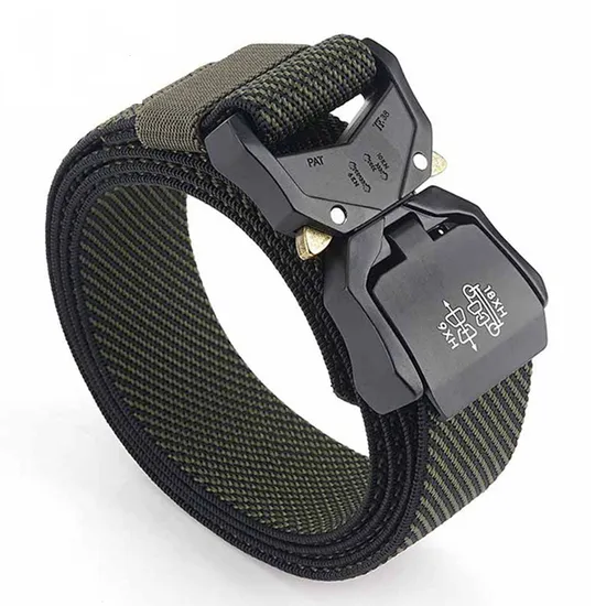 Los hombres tácticos de combate de nylon correa de hebilla de metal correa de senderismo de caza